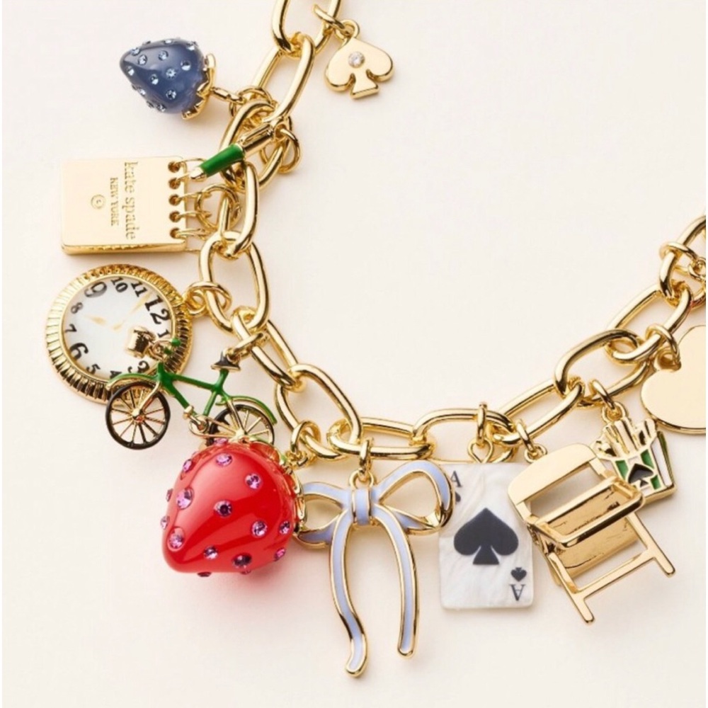 🎉😍 *NWT* KATE SPADE X TARGET COLLAB GOLD CHARM NECKLACE!!!🤩🎊 - Picture 5 of 7